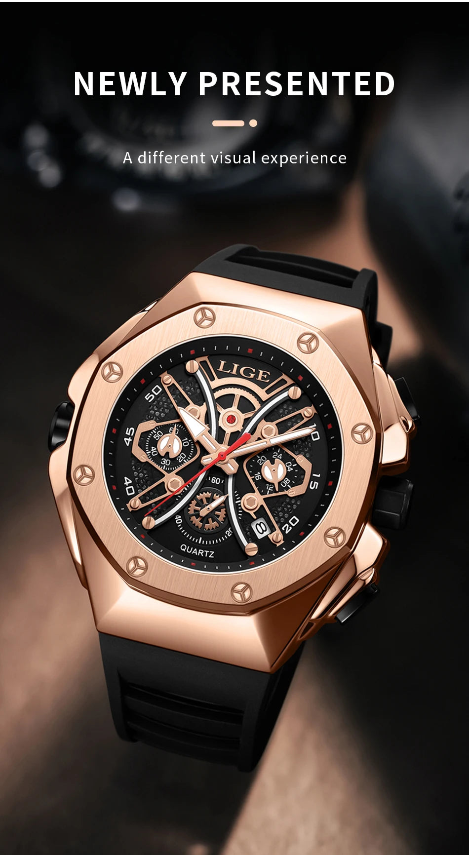 LIGE Top Brand Luxury Man Watch Luminous Sport Waterproof Watch Quartz Men